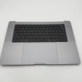 Volledige topcase toetsenbord Macbook pro 16” M1 A2485 Space grey (189 cycles)