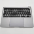 Complete top case with keyboard for MacBook Pro M1 13” A2338, Space Gray, 45 battery charge cycles.